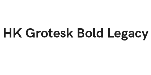 HK Grotesk Bold Legacy Logo