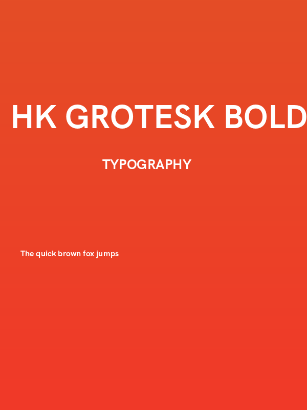HK Grotesk Bold Poster
