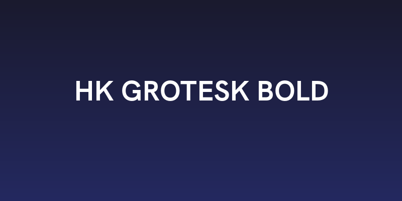 HK Grotesk Bold Social Header
