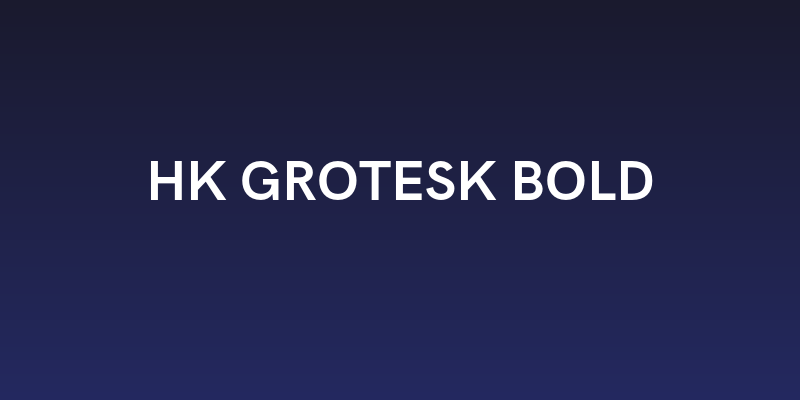 HK Grotesk Bold Social Header