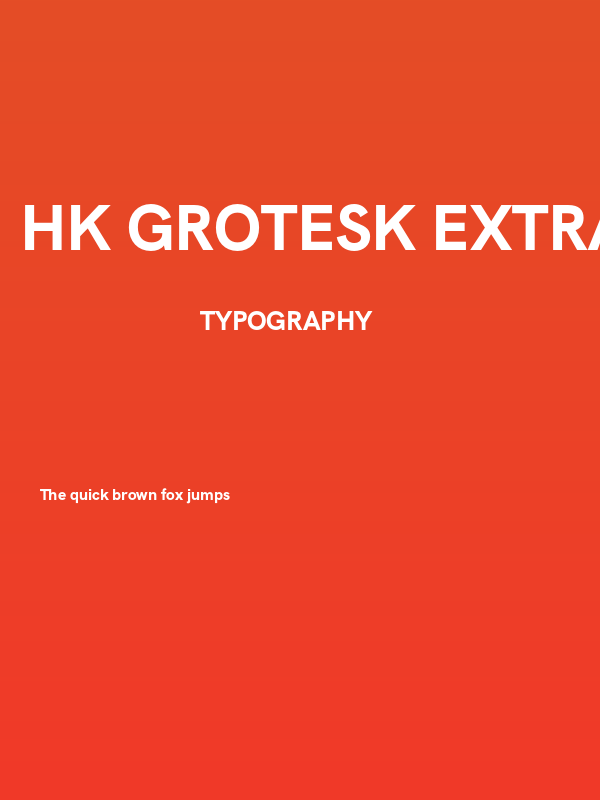 HK Grotesk ExtraBold Poster