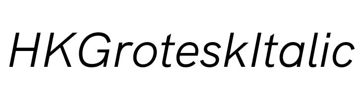 HK Grotesk Italic  font caratteri gratis