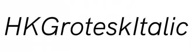 HK Grotesk Italic  les polices de caractères gratuit tlcharger