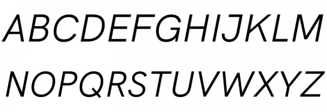 HK Grotesk Italic Schriftart Groß
