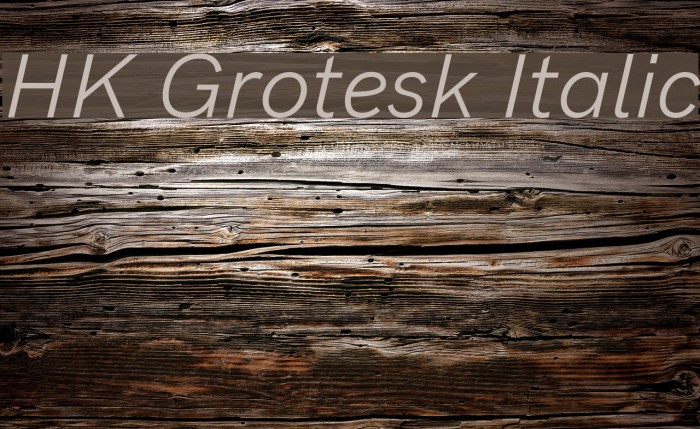 HK Grotesk Italic Font examples