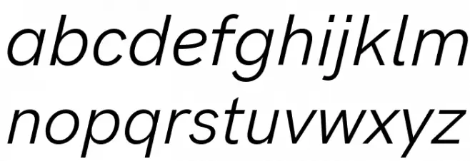 HK Grotesk Italic फ़ॉन्ट लोअरकेस