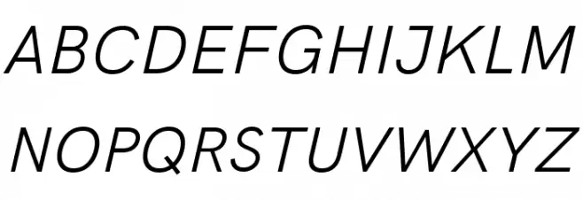 HK Grotesk Legacy Italic フォント 大文字