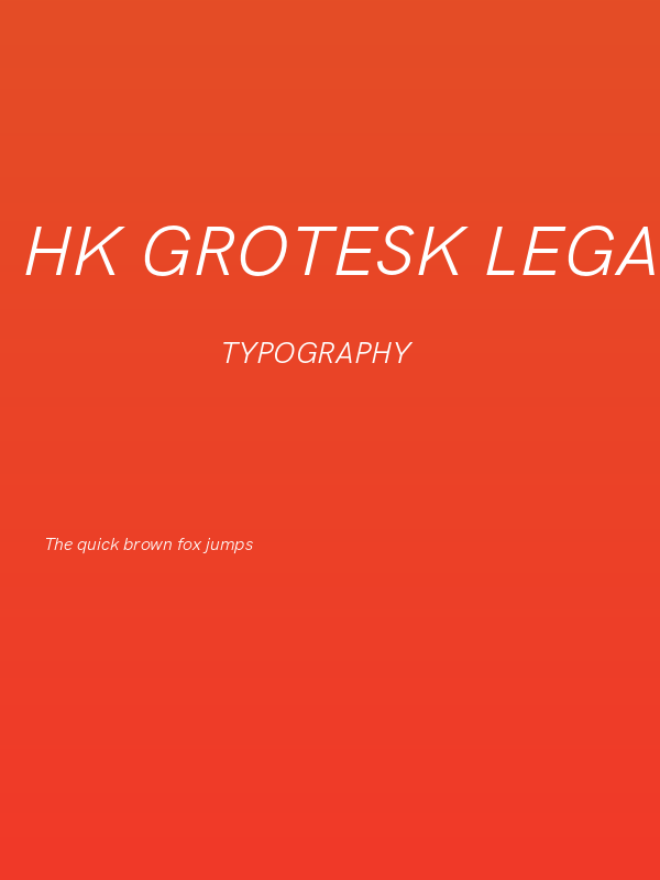 HK Grotesk Legacy Italic Poster