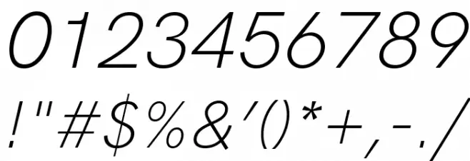 HK Grotesk Light Italic Font OTHER CHARS