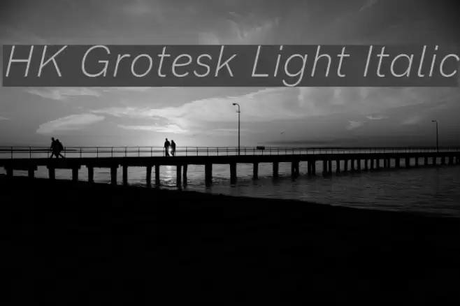 HK Grotesk Light Italic Font examples