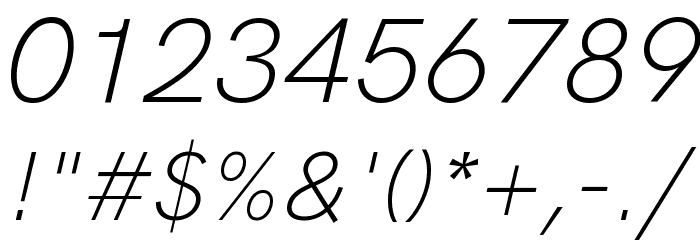HK Grotesk Light Legacy Italic Font OTHER CHARS