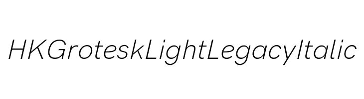 HK Grotesk Light Legacy Italic  フリーフォントのダウンロード