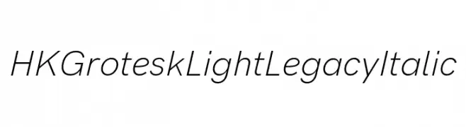 HK Grotesk Light Legacy Italic  Fuentes Gratis Descargar