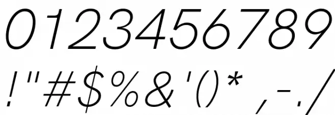 HK Grotesk Light Legacy Italic Font OTHER CHARS