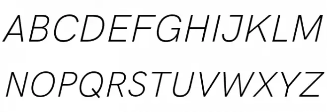 HK Grotesk Light Legacy Italic Шрифта ВЕРХНИЙ