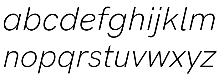 HK Grotesk Light Legacy Italic Font LOWERCASE