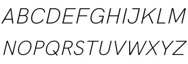 HK Grotesk Light Legacy Italic Fuentes MAYÚSCULAS