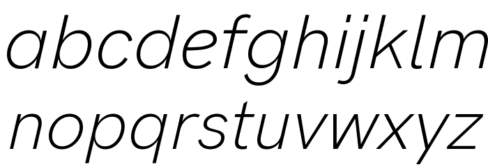 HK Grotesk Light Legacy Italic Font LOWERCASE