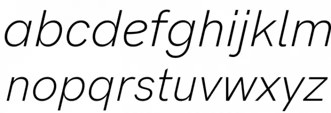HK Grotesk Light Legacy Italic 字体 小写