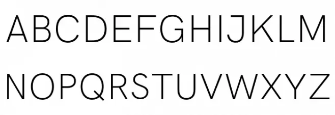 HK Grotesk Light Legacy フォント 大文字