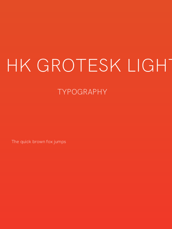 HK Grotesk Light Legacy Poster