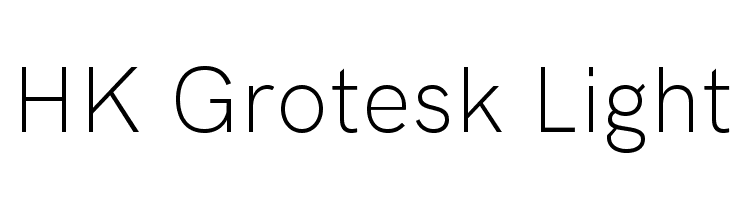 HK Grotesk Light Font