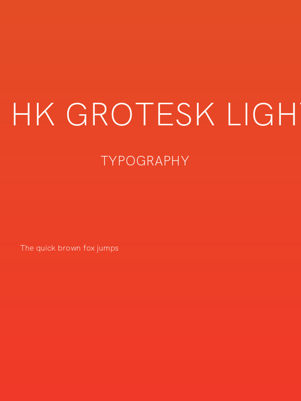 HK Grotesk Light Poster