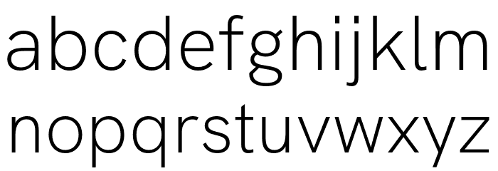 HK Grotesk Light Font LOWERCASE