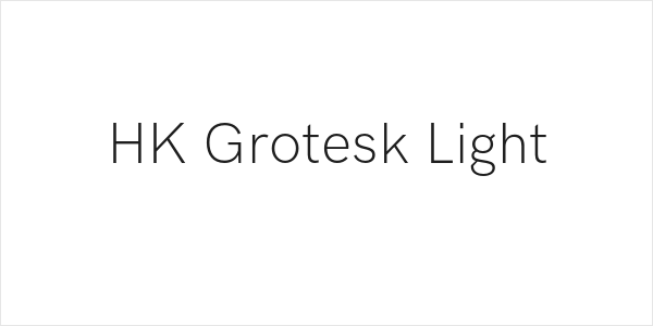 HK Grotesk Light Logo