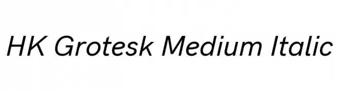 HK Grotesk Medium Italic  免费字体下载