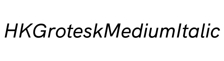 HK Grotesk Medium Italic  フリーフォントのダウンロード