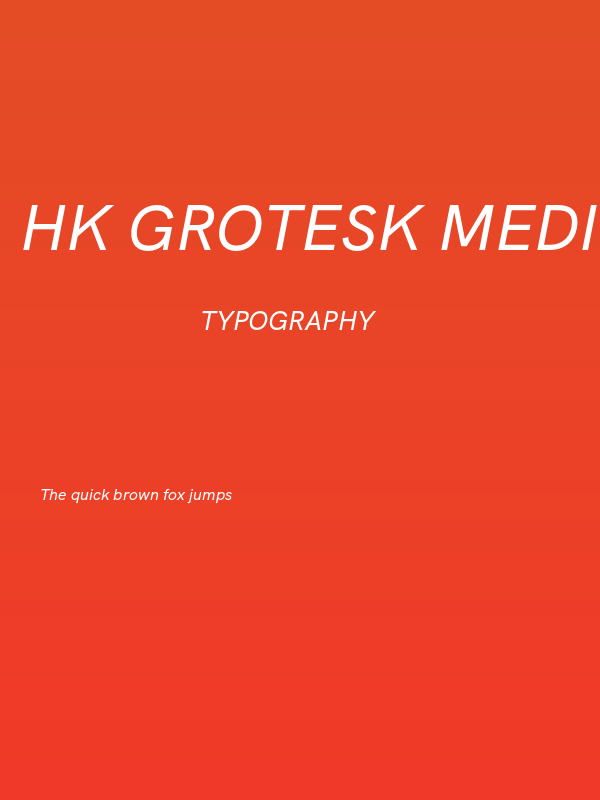 HK Grotesk Medium Italic Poster