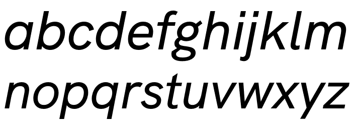 HK Grotesk Medium Italic Font LOWERCASE