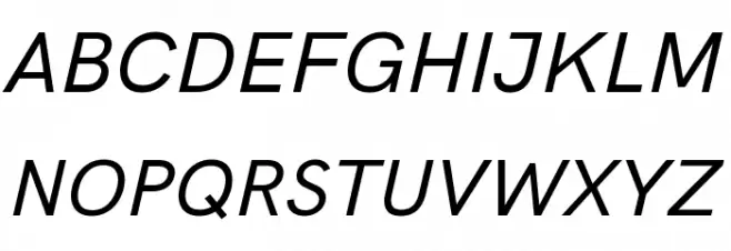 HK Grotesk Medium Italic Fonte MAIÚSCULAS