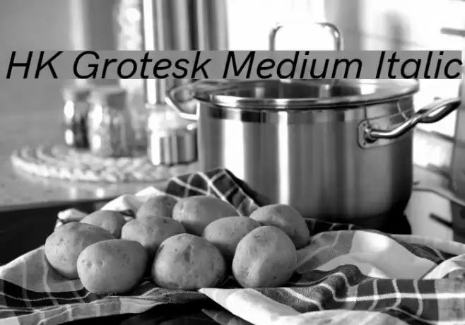 HK Grotesk Medium Italic Font examples