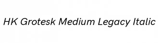 HK Grotesk Medium Legacy Italic  Frei Schriftart Herunterladen