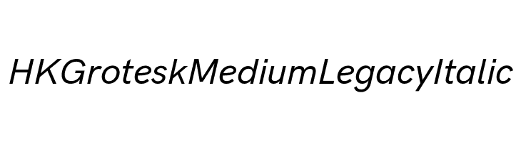 HK Grotesk Medium Legacy Italic  नि: शुल्क फ़ॉन्ट्स डाउनलोड