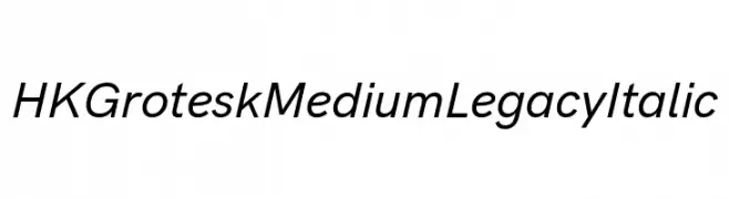 HK Grotesk Medium Legacy Italic  Frei Schriftart Herunterladen