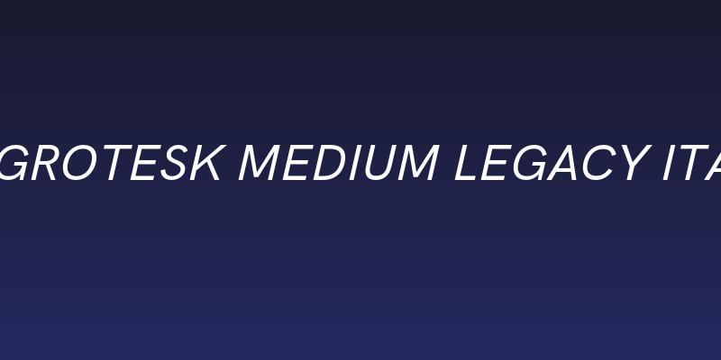 HK Grotesk Medium Legacy Italic Social Header