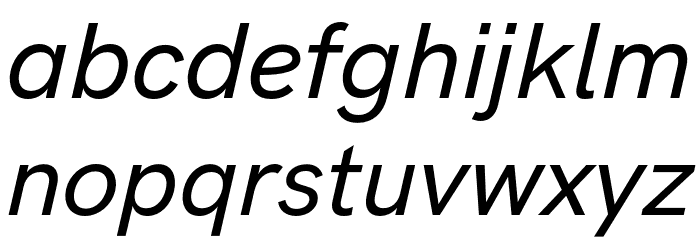 HK Grotesk Medium Legacy Italic Font LOWERCASE