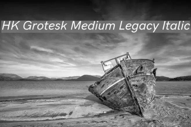 HK Grotesk Medium Legacy Italic Font examples