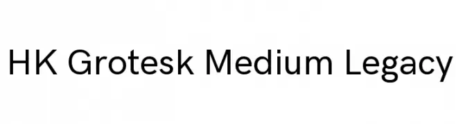 HK Grotesk Medium Legacy  免费字体下载