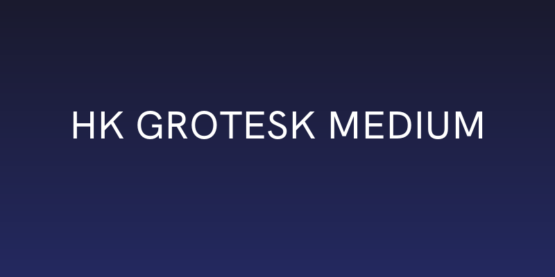 HK Grotesk Medium Social Header