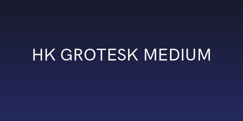 HK Grotesk Medium Social Header