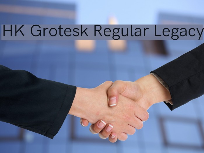 HK Grotesk Regular Legacy Example 1