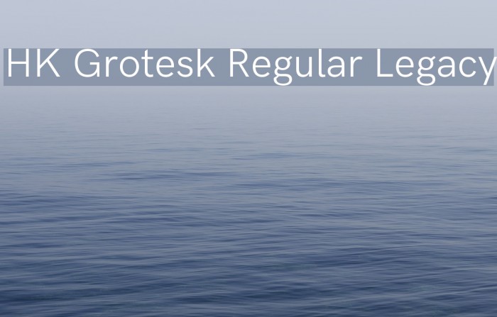 HK Grotesk Regular Legacy Example 3