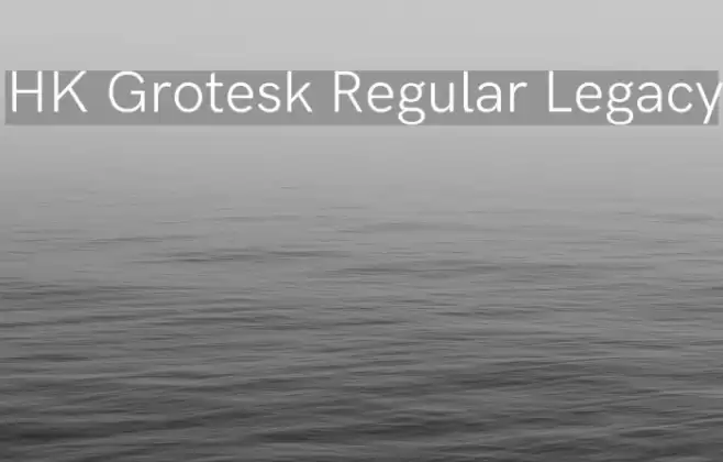 HK Grotesk Regular Legacy Font examples