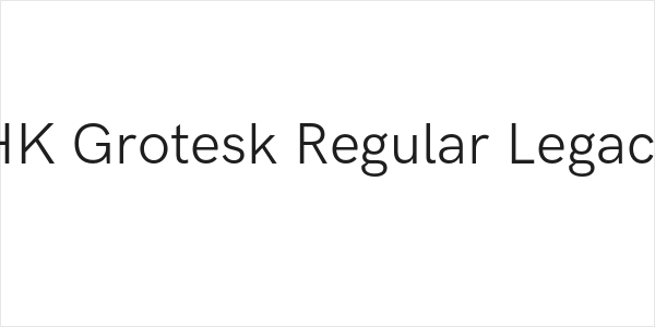 HK Grotesk Regular Legacy Logo