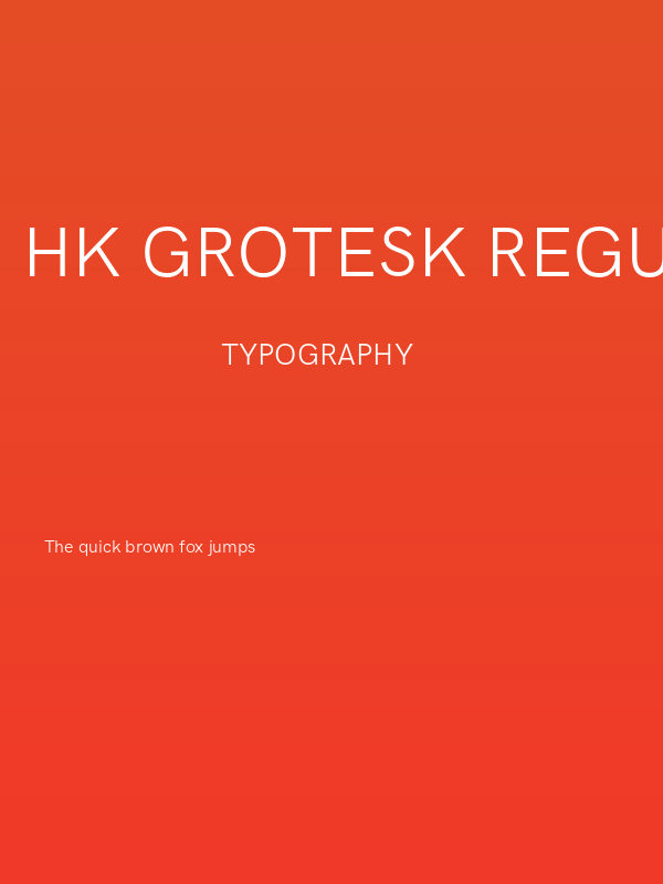 HK Grotesk Regular Legacy Poster