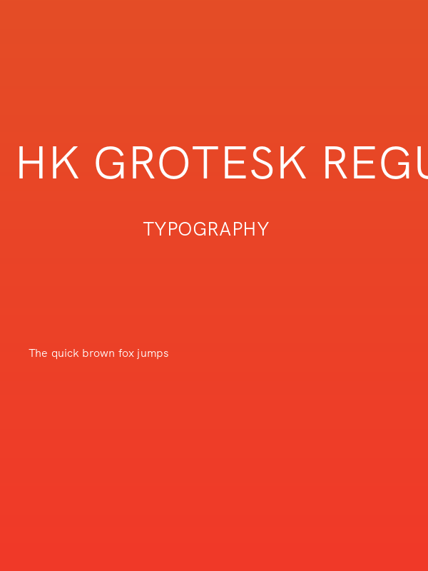 HK Grotesk Regular Poster
